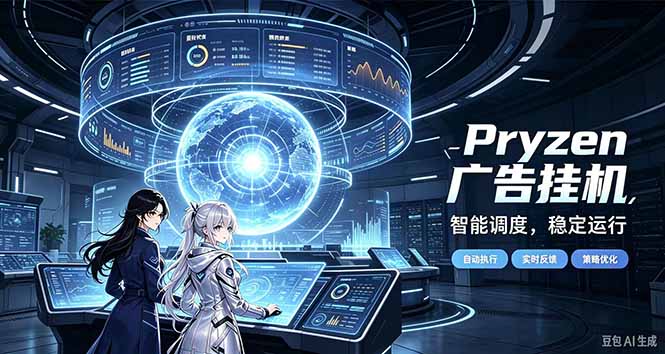 Pryzen广告全自动挂机给自己一个交代，门槛低，零基础小白也可以快速上手-极客网创