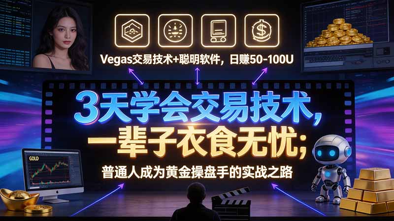 3 天学会 顺势而为交易系统，趋势看得懂、下单有依据：软件自动帮你盯盘，新手也能稳定复利-极客网创