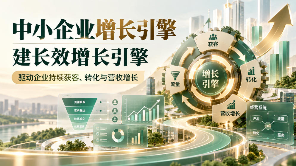 中小企业增长引擎，建长效增长引擎，驱动企业持续获客、转化与营收增长-极客网创